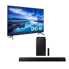 Smart TV Samsung 65", 4K Ultra HD + Soundbar HW-T555, 320 Watts | R$3.499