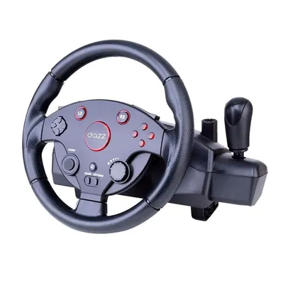 Volante Dazz Force Driving, com Pedal, para PC, PS3, PS4, XBOX e ONE/XBOX 360, Preto - 62000152