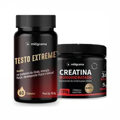 Testo Extreme 60 cápsulas + Creatina 150g Miligrama