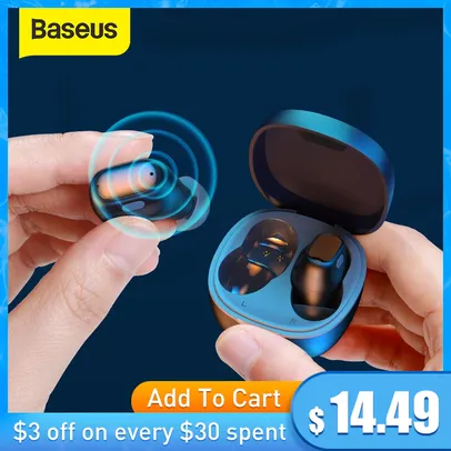 Fone de Ouvido Baseus WM01 TWS Bluetooth 5.0 | R$66