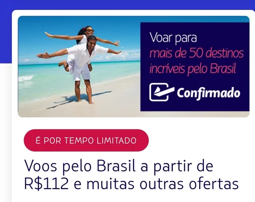 Voos pela Latam apartir de R$ 112,30