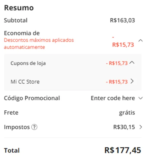 Imagem na descrição da promoção