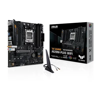 (APP) Placa Mãe Asus TUF GAMING A620M-PLUS WIFI, AMD AM5, mATX, DDR5, Wi-Fi, Bluetooth