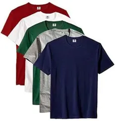 Kit com 5 Camisetas Masculina Básica Algodão Premium R$10