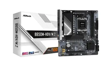 Placa Mãe ASRock B650M-HDV/M.2, Chipset B650, AMD AM5, M-ATX, DDR5, 90-MXBLA0-A0UAYZ