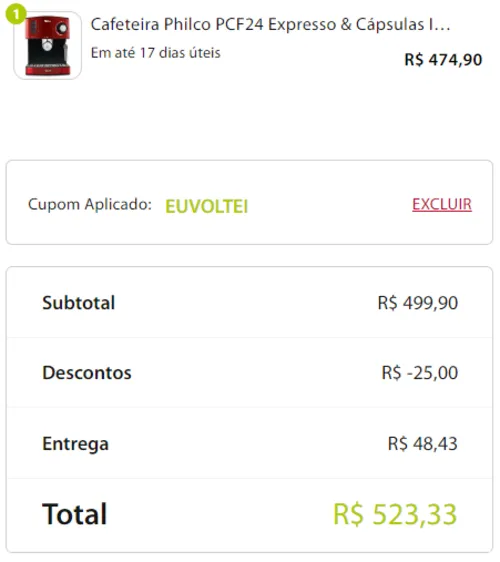 Imagem na descrição da promoção