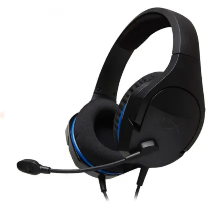 Headset Gamer HyperX Cloud Stinger Core, Drivers 40mm, PS5, PS4, P3, Preto e Azul, HX-HSCSC-BK