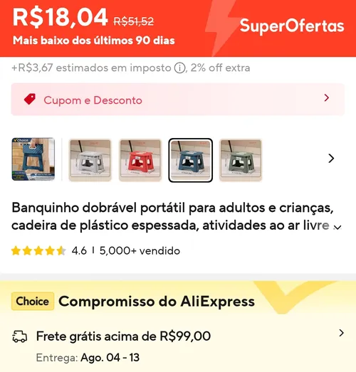 Imagem na descrição da promoção