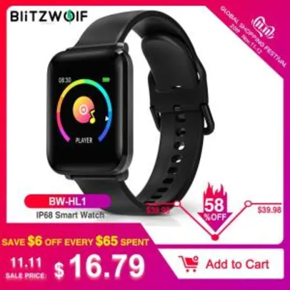 Smartwatch Blitzwolf BW-HL1 | R$85