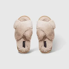 Pantufa Bege - Slippers Tamanho P