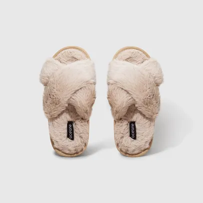 Pantufa Bege - Slippers Tamanho P