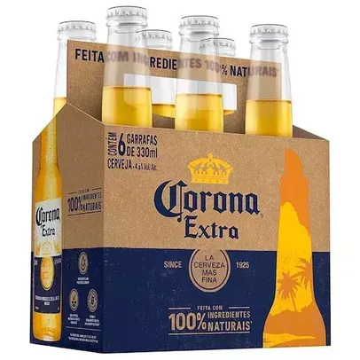 Cerveja Corona Extra Long Neck 330ml - 6 Unidades