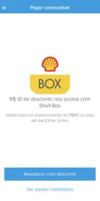 [Usuários Selecionados] R$10 OFF em Abastecimentos acima de R$80 nos Postos Shell