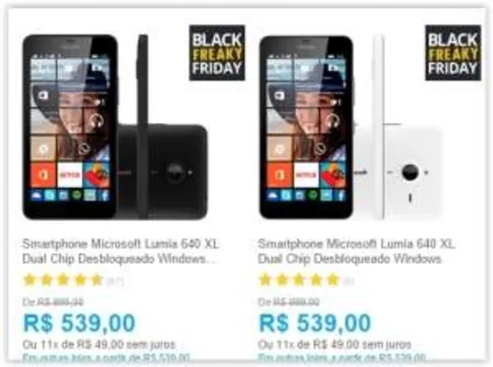 [Submarino] Smartphone Microsoft Lumia 640 XL Dual Chip Desbloqueado Windows Phone 8.1 por R$ 539