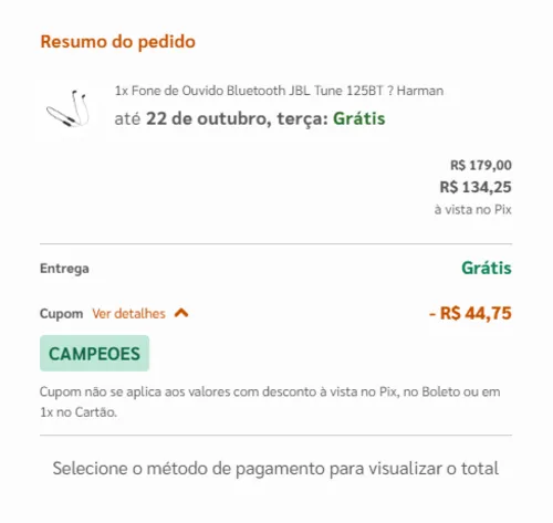 Imagem na descrição da promoção