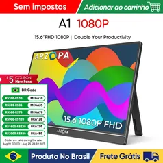 [Do Brasil/Gpay] Monitor Portátil 1080P Tela IPS A1M  ARZOPA 17.3 FHD 