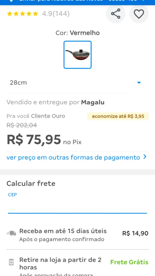 Imagem na descrição da promoção