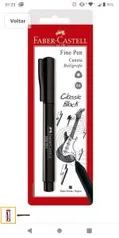 [PRIME] Fine Pen Preta, Faber Castell | R$5