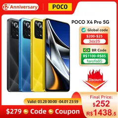 Smartphone POCO X4 Pro 5G NFC 6GB 128GB