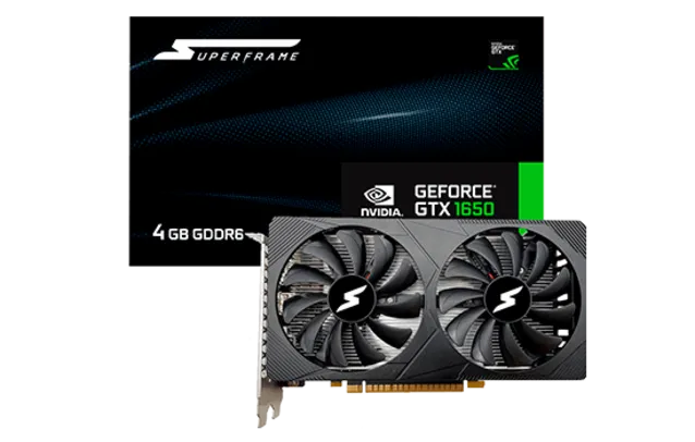 Placa de Vídeo SuperFrame GeForce GTX 1650, 4GB, GDDR6, 128bit