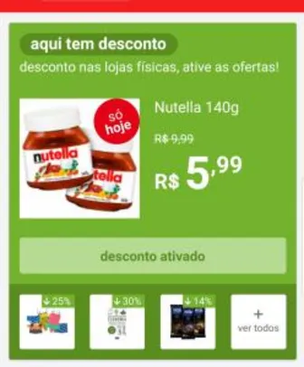 [APP] Nutella 140g - Lojas Americanas