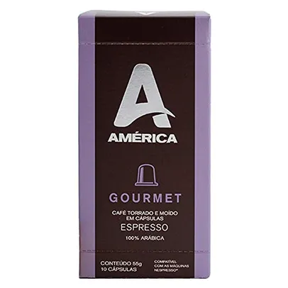 Café em cápsulas América Gourmet, compatível com Nespresso | R$10
