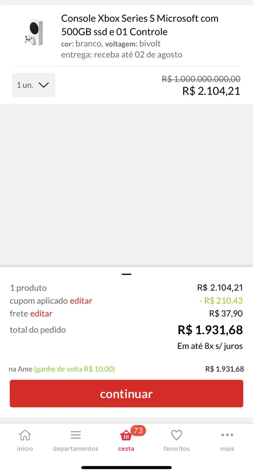 Imagem na descrição da promoção