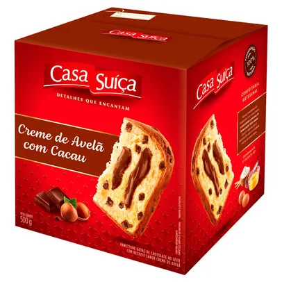 Panettone Casa Suíça Creme de Avelã  com Cacau 500g