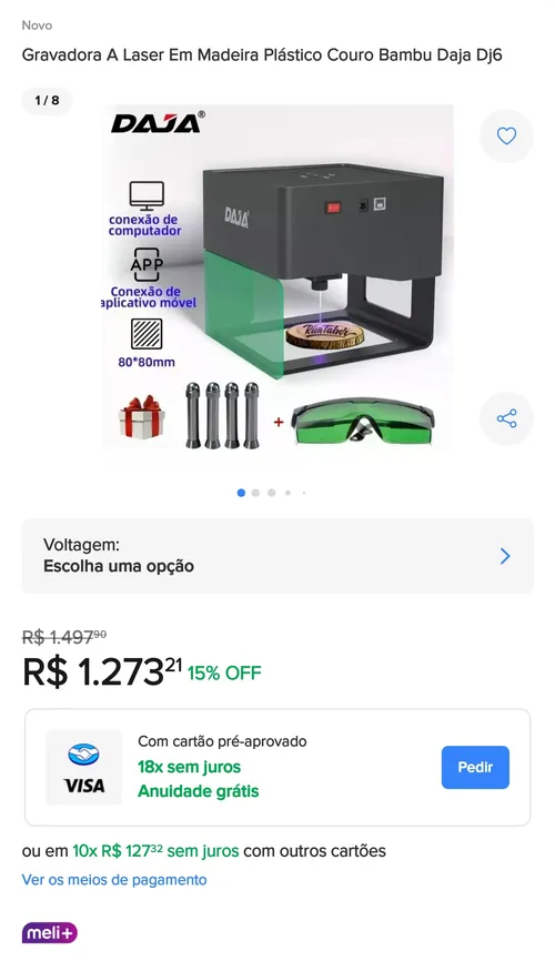 Imagem na descrição da promoção