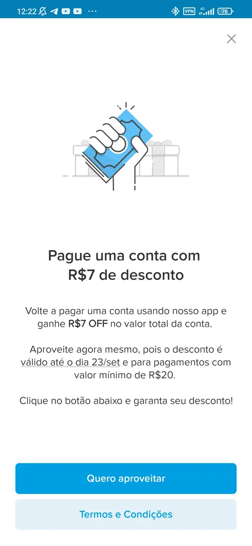 Imagem na descrição da promoção