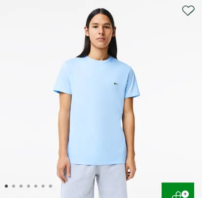 Camiseta Lacoste Azul Algodão Pima