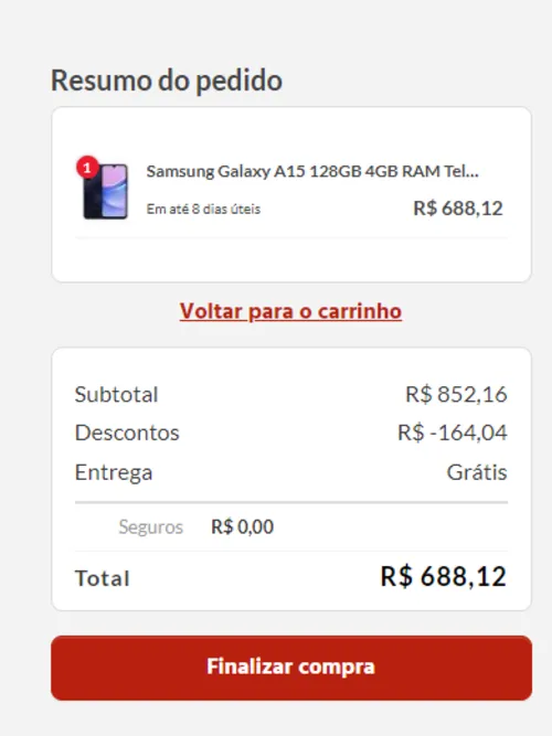 Imagem na descrição da promoção