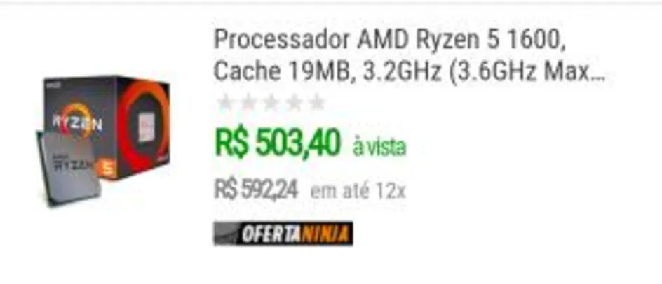 Processador Ryzen 1600 AF