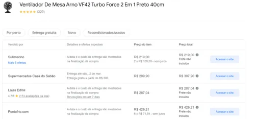 Imagem na descrição da promoção