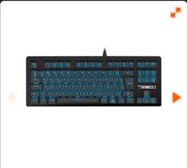 Teclado Mecânico Gamer Gamdias Hermes E2 Led Blue, Switch Blue, ABNT2, HERMES E2 BLUE BR/BLUE