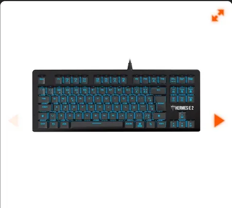 Teclado Mecânico Gamer Gamdias Hermes E2 Led Blue, Switch Blue, ABNT2, HERMES E2 BLUE BR/BLUE