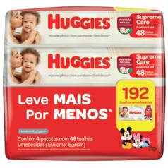 Lenços Umedecidos Huggies Supreme Care Com 48 Leve 4 Pague 3