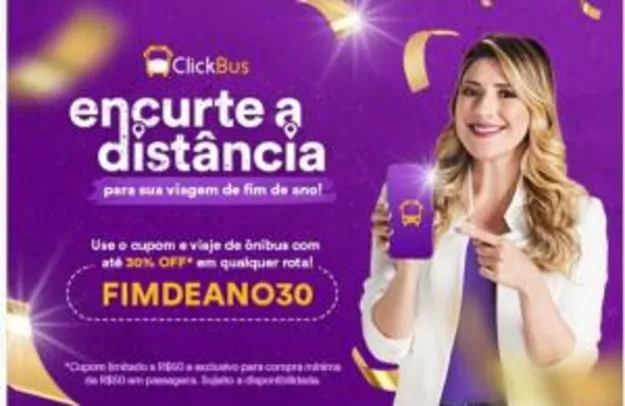 30% OFF em passagens | Clickbus