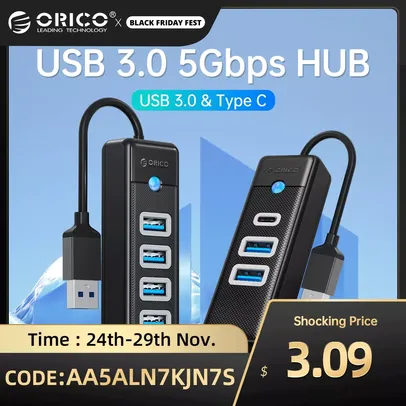 Orico 4 portas usb hub 3.0