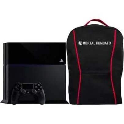[AMERICANAS] Console PS4 500GB + Mochila Mortal Kombat X + 1 Controle Dualshock 4 (Fabricado no Brasil com 1 ano de garantia) - Sony - R$1760