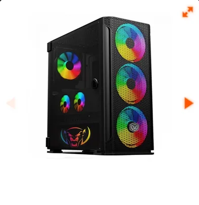 Gabinete Gamer SuperFrame Vamp, Mid Tower, Vidro Temperado, ATX, Black, Sem Fonte, Com 4 Fans, ARGB