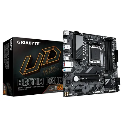 Placa Mãe Gigabyte Para AMD AM5 B650M D3HP Ultra Durable D3HP 4x DDR5 mATX