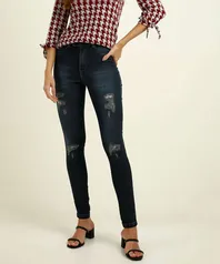 Calça Jeans Skinny Feminina Bolsos Razon