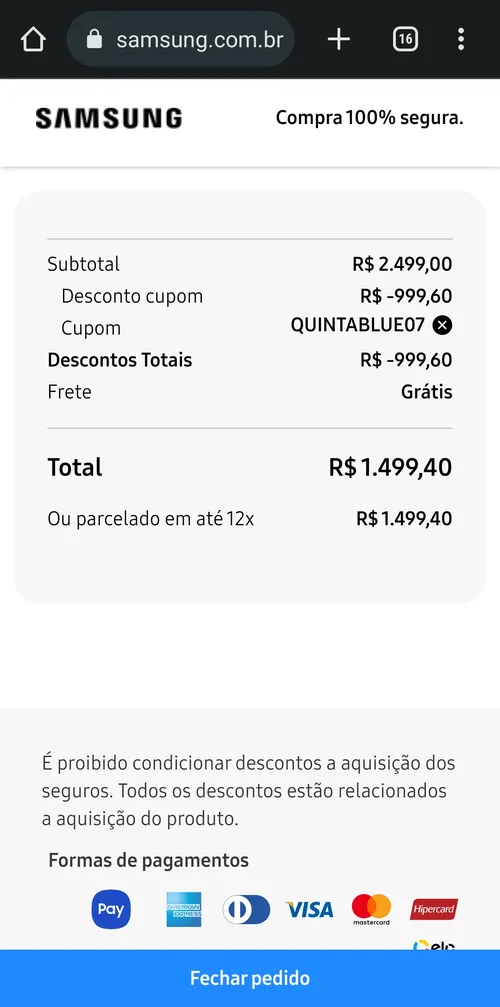 Imagem na descrição da promoção