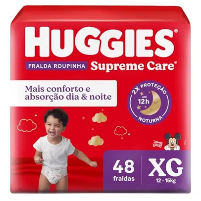 (REC) Huggies Fralda Roupinha Supreme Care XG 48 Un