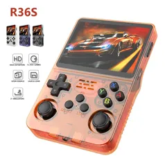 [Taxas Inclusas/R$120 Moedas no App] Console Portátil R36S Retrô 64GB, Tela IPS 3,5'' + de 20 Emuladores