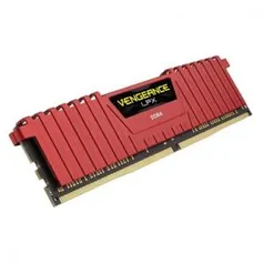 Memória Corsair Vengeance LPX 8GB 2400Mhz DDR4 C16 Red - CMK8GX4M1A2400C16R - R$335