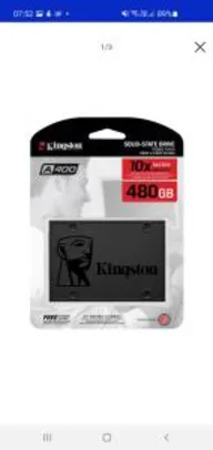 [CC Sub] SSD Kingston A400 480GB | R$380