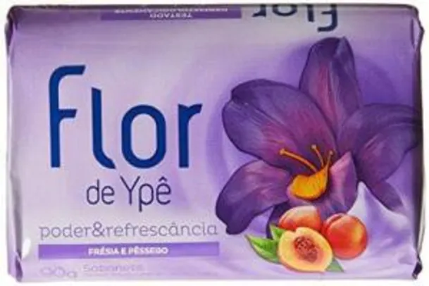 Sabonete em Barra Suave Flor de Poder 90G, Ypê, Roxo