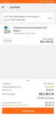 Galaxy S10 128GB Dual Chip Android Tela 6.1” Octa-Core 4G Câmera Tripla Traseira 12MP + 12MP + 16MP - Branco R$2558